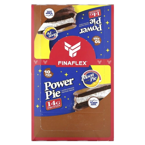 Finaflex, MoonPie, Power Pie, шоколад, 10 пирогов, 66 г (2,3 унции)