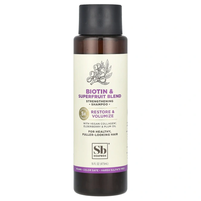 Soapbox, Укрепляющий шампунь Смесь биотина и суперфруктов 16 жидких унций