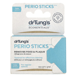 Dr. Tung's, Perio Sticks, палочки для удаления налета, тонкие 80 шт