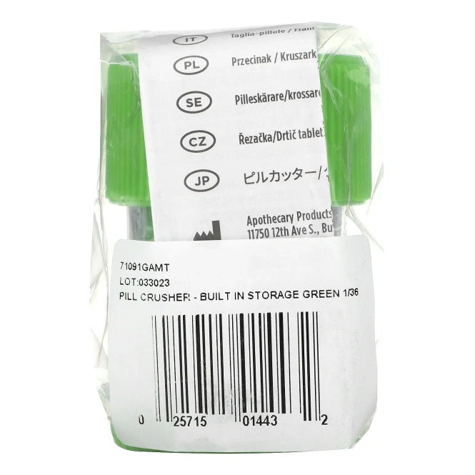 Ezy Dose, Pill Crusher, измельчитель таблеток, зеленый, 1 шт.