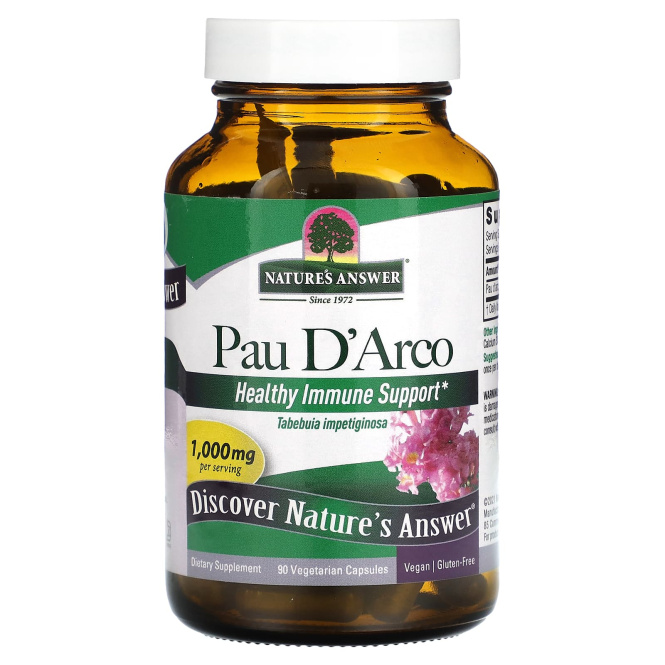 Средство для Иммунитета Nature's Answer Pau D'Arco 1000 mg, 90 капсул