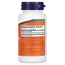 Now Foods, Бромелайн, 500 мг, 60 вегетарианских капсул