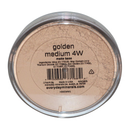 Everyday Minerals, Матовая основа, умеренно золотистый 4W, 0,17 унций (4,8 гр)