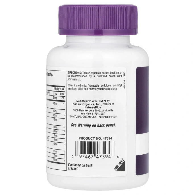 NaturesPlus, Dreaminol®, комплекс для снятия стресса с мелатонином, 60 капсул