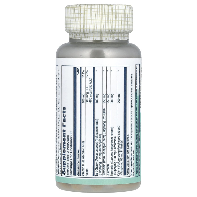 Solaray, Всего очистить, мочевая кислота 60 овощных капсул