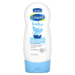 Cetaphil, Baby, средство для купания и мытья волос с календулой органического происхождения, 230 мл (7,8 унции)
