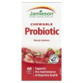 Jamieson Vitamins, Жевательные пробиотики, натуральная клубника, 60 жевательных таблеток