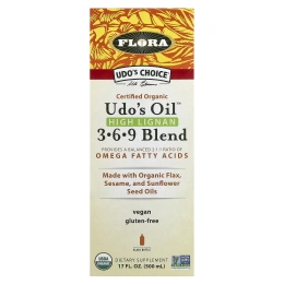 Flora, Смесь Udo's Oil с высоким содержанием лигнана 3-6-9 17 жидких унций