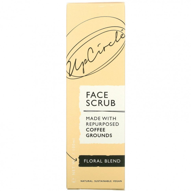 UpCircle, кофейный скраб для лица, цветочная смесь, 100 мл