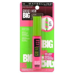 Maybelline, Тушь для ресниц Great Lash Big, оттенок 130 угольно-черный, 10 мл