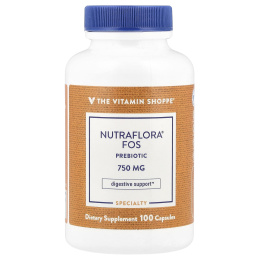 The Vitamin Shoppe, NutraFlora®, пробиотик с ФОС, 750 мг, 100 капсул