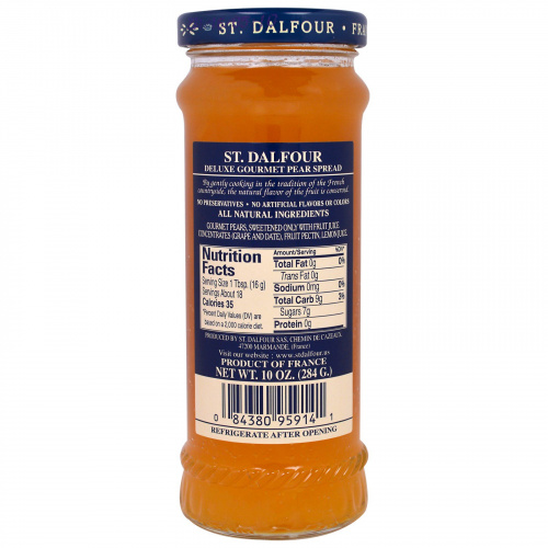 St. Dalfour, Груша для гурманов, 100%-ный фруктов спред, 10 унций (284 г)