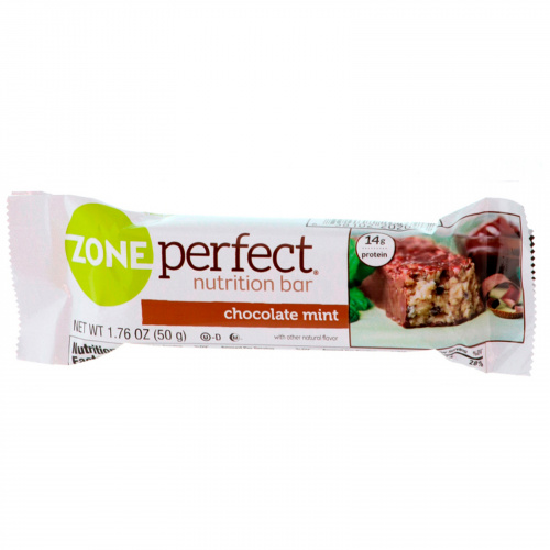 ZonePerfect, Nutrition Bars, Chocolate Mint, 12 Bars, 1.76 oz (50 g) Each)