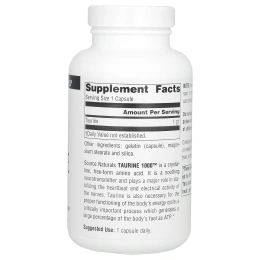 Source Naturals, Taurine 1000, 1,000 мг, 120 капсул