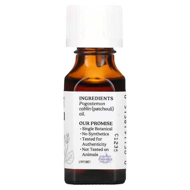 Aura Cacia, чистое эфирное масло, пачули, 15 мл (0,5 жидк. унции)