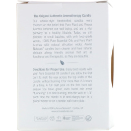 Aroma Naturals, Aromatherapy Candle, Ambiance, Orange & Lemongrass, 3" x 3.5" Pillar