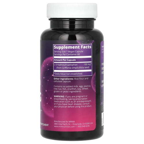MRM, 5-HTP, 100 мг, 60 веганских капсул