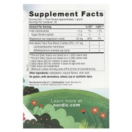 Nordic Naturals, Нордическая флора, для детей, Эльфы с пробиотиками, Классные ягоды, 3 млрд КОЕ, 30 пакетов