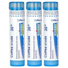 Boiron, Coffea, средство для облегчения сна, гранулы Meltaway, 30 ° C, 3 тюбика, 80 гранул в каждом