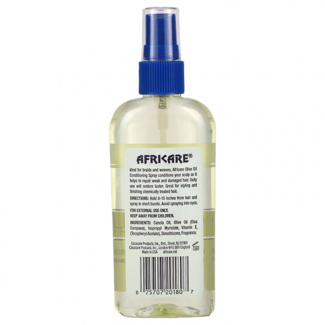 Cococare, Африкэр, оливковое масло спрей-кондиционер, 118 мл (4 жидких унций)