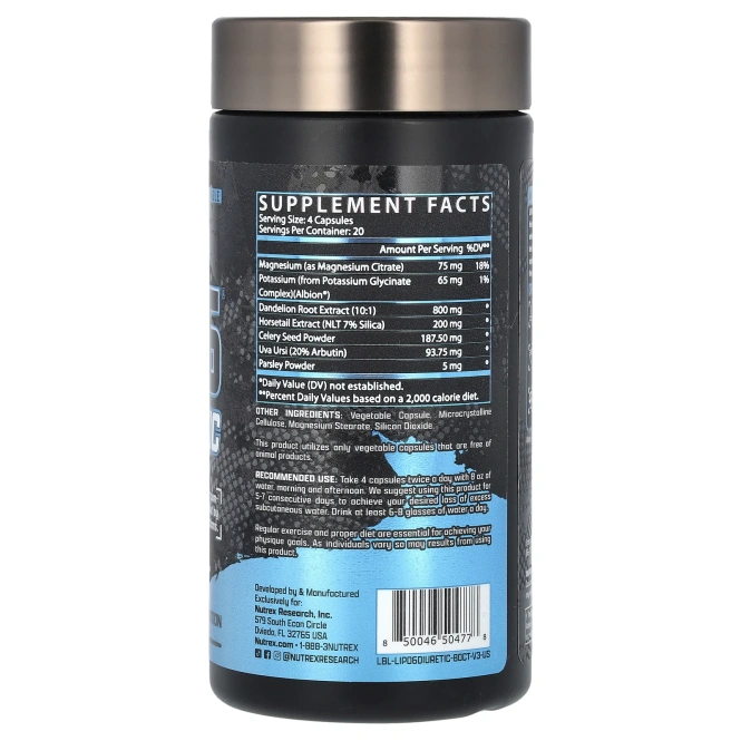 Nutrex Research, LIPO-6 Diuretic, диуретик, 80 капсул