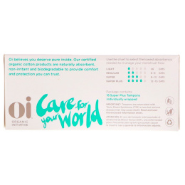 Oi, Тампоны из органического хлопка, Без аппликатора, Супер плюс, 16 тампонов