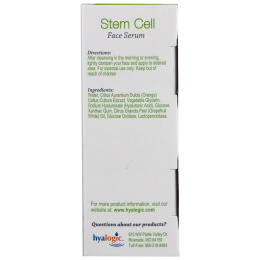 Hyalogic, Сыворотка для лица со стволовыми клетками, гиалуроновой кислотой и цитрусом, 0,47 жидкой унции (13,5 мл)