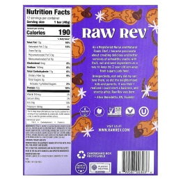 Raw Rev, Glo, темный шоколад с арахисовым маслом и морской солью, 1,6 унции (46 г) каждый