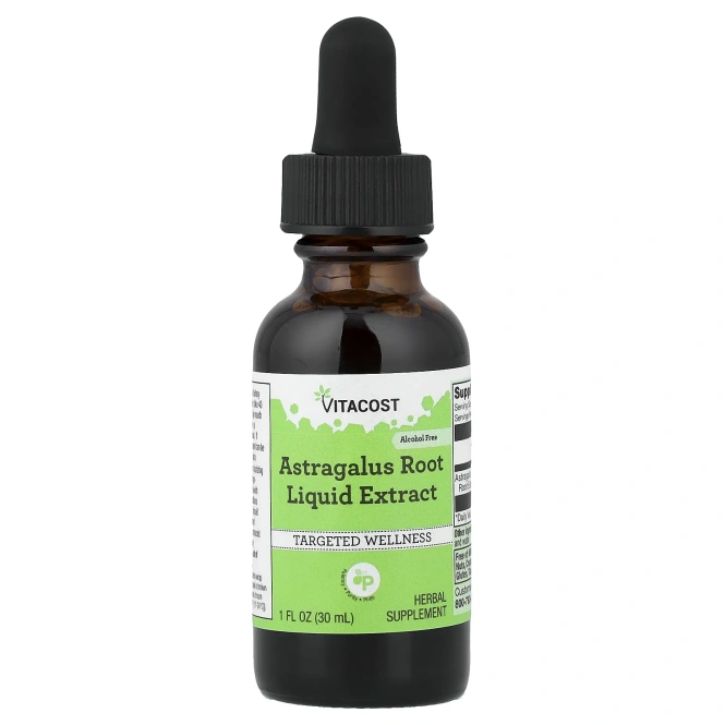 Vitacost, жидкий экстракт корня астрагала, без спирта, 30 мл (1 жидк. унция)