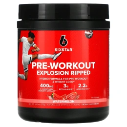 Six Star, Pre-Workout Explosion Ripped, со вкусом арбуза, 168 г (5,91 унции)