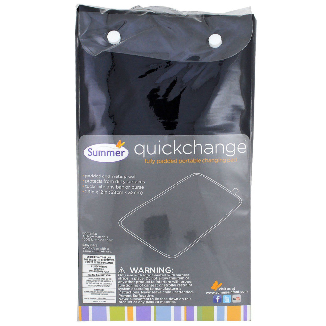 Summer Infant, Quickchange, портативная мягкая пеленка, 1 штука