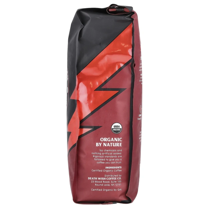 Death Wish Coffee, Цельные бобы, темная обжарка, 454 г (16 унций)
