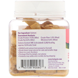 Halo, Liv-A-Littles, Белковое лакомство, 100% цельный лосось, выловленный в диких условиях, Для собак и кошек, 1,6 унц. (45,3 г)