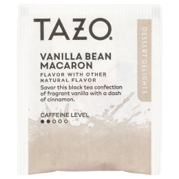 TAZO, Dessert Delights, черный чай, макарон с ванильными стручками, 15 чайных пакетиков, 31,5 г (1,11 унции)