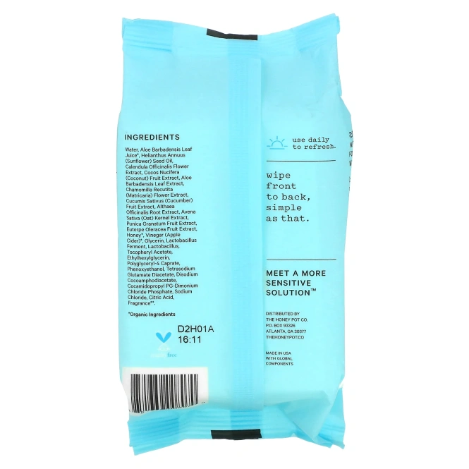 The Honey Pot Company, Салфетки для чувствительной кожи, 30 шт.