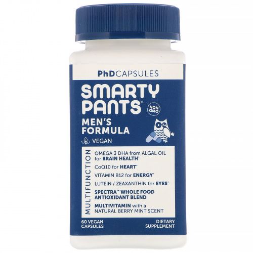 SmartyPants, PhD Capsules, формула для мужчин, 60 растительных капсул