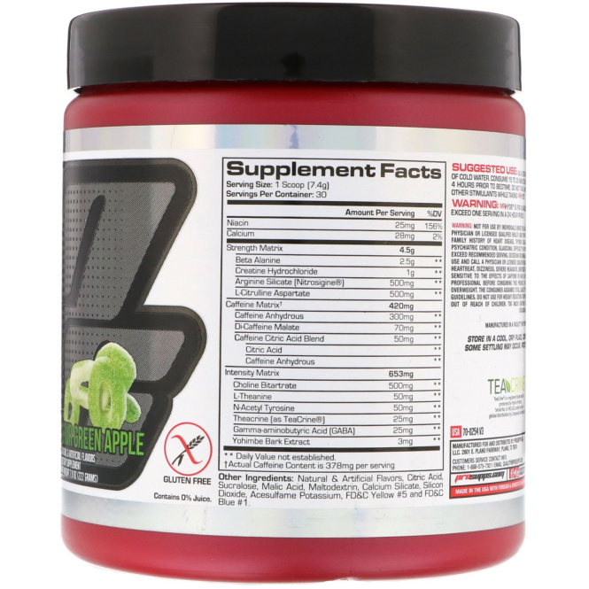 ProSupps, Mr. Hyde, Nitro X, для приема перед тренировкой, кислое зеленое яблоко, 222 г