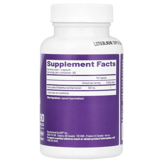 Advanced Orthomolecular Research AOR, Chanca Piedra, 90 веганских капсул