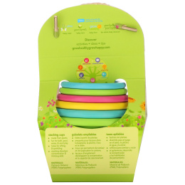 Green Sprouts, Sprout Ware Stacking Cups,  6+ Months, Multicolor, 6 Cups