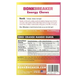 Bonk Breaker, Energy Chews, апельсин, манго и гуава, 10 пакетиков по 50 г (1,76 унции)