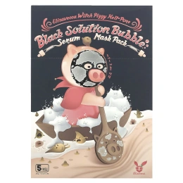 Elizavecca, Witch Piggy, Hell-Pore, набор тканевых черных кислородных масок с сывороткой для лица, 5 шт. по 28 г (1 унция)