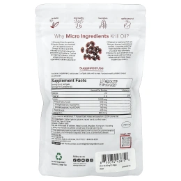 Micro Ingredients, масло антарктического криля, 120 капсул (1000 мг в 1 капсуле)