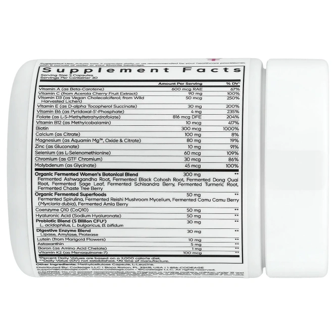 Codeage, мультивитамины для женщин старше 50 лет, 90 растительных капсул