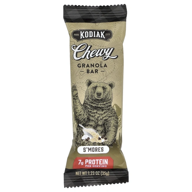 Kodiak Cakes, Жевательные батончики из гранолы, S'mores, 5 батончиков, 35 г (1,23 унции) каждый