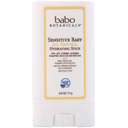 Babo Botanicals, Sensitive Baby, натуральный увлажняющий стик, 0,6 унц. (17 г.)