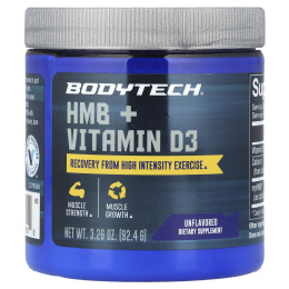 BodyTech, HMB + витамин D3, без добавок, 92,4 г (3,26 унции)