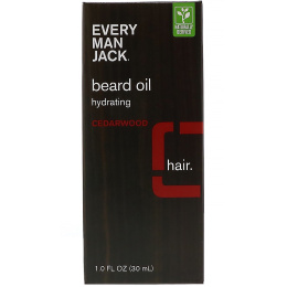 Every Man Jack, Масло для бороды, увлажнение, кедр, 1 ж. унц. (30 мл)