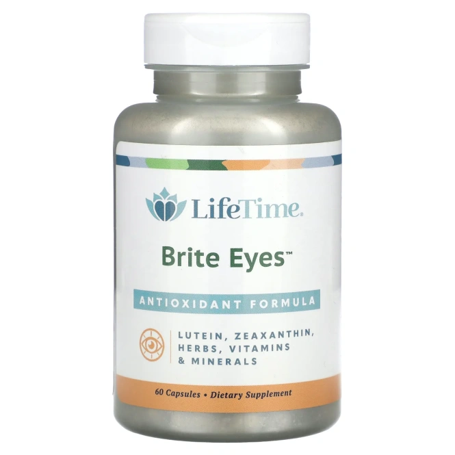 LifeTime Vitamins, Brite Eyes, средство с антиоксидантами, 60 капсул