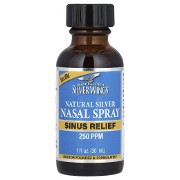 Natural Path Silver Wings, Natural Silver, спрей для носа, облегчение пазух, 250 част. / Млн, 30 мл (1 жидк. унц.)