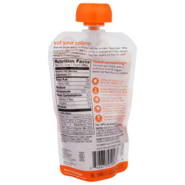 Plum Organics, Ешьте Ваши Цвета: Оранжевый - Персик, Тыква, Морковь и Корица, 3,5 унции (99 г)